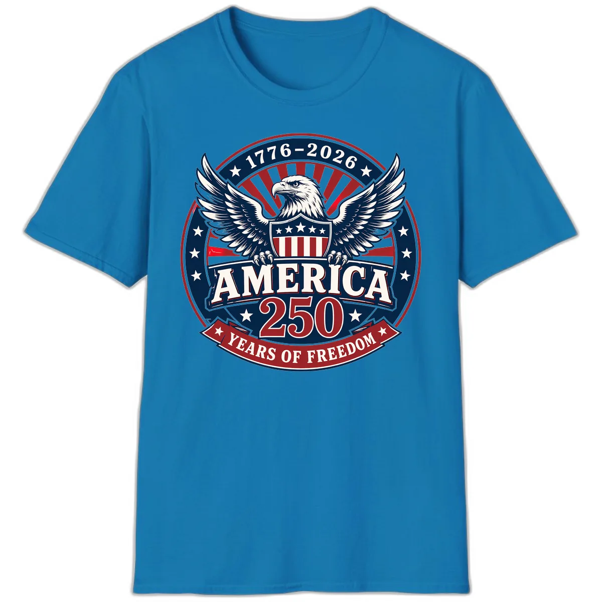 America 250 Years Of Freedom Celebration T-Shirt in Sapphire